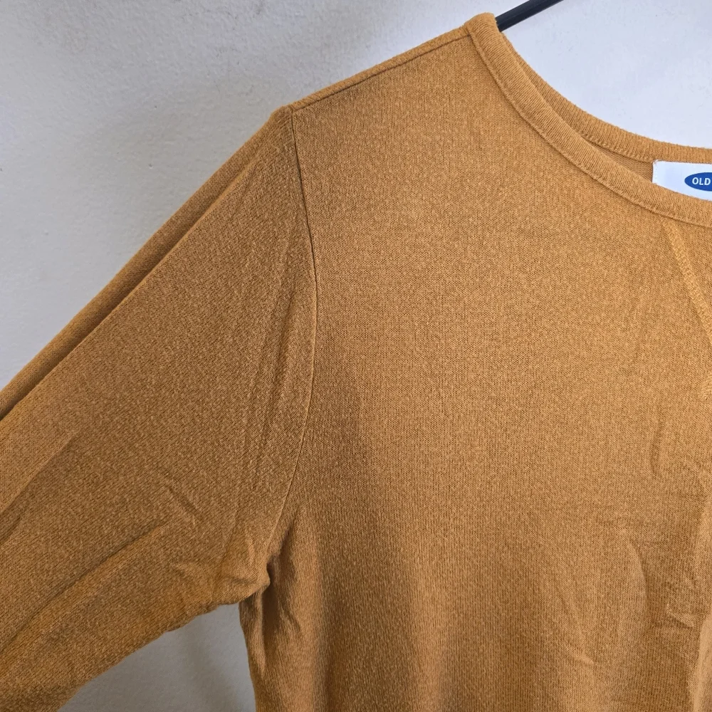 Old Navy Long Sleeve Graphic Tie Front Tee Girls Size XL Pumpkin Spice Cropped